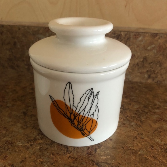 Butter bell / butter crock with leaf design - Picture 1 of 6